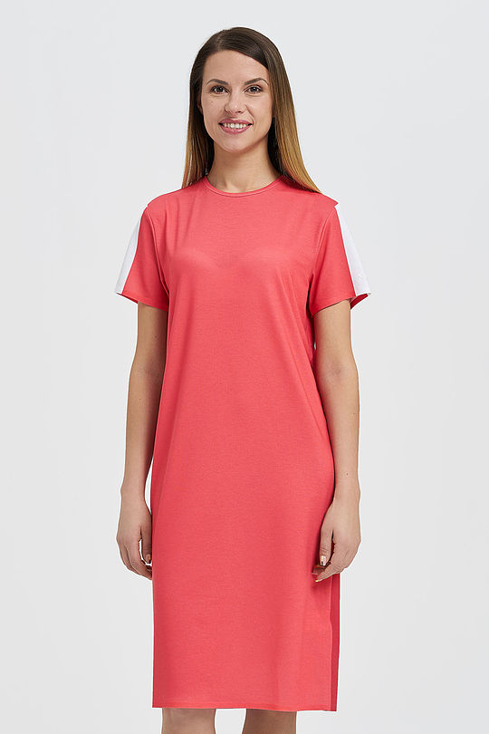 Lightweight tricot maxi dress 1 | RED/PINK | Audimas