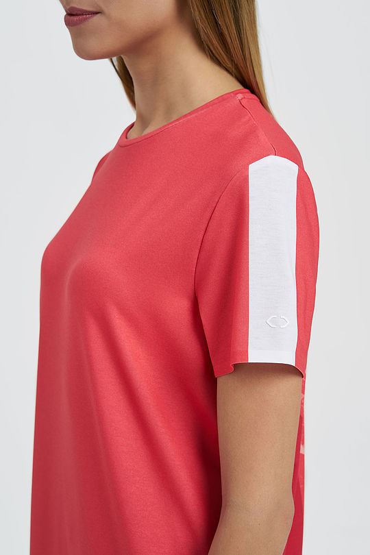 Lightweight tricot maxi dress 3 | RED/PINK | Audimas