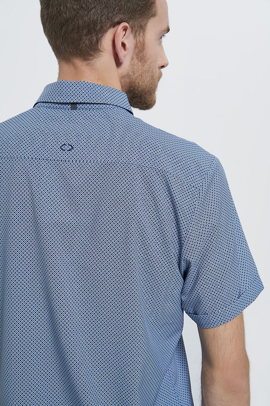 Wrinkle-free stretch woven short sleeves shirt 3 | WHITE | Audimas