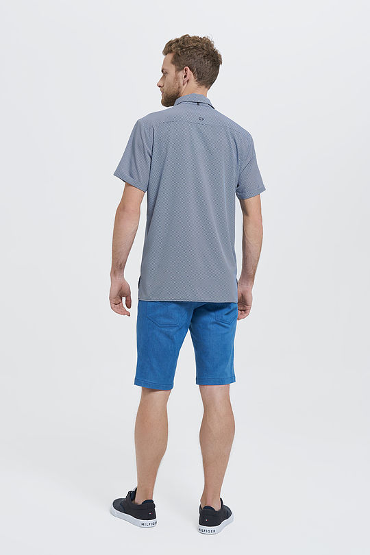 Wrinkle-free stretch woven short sleeves shirt 6 | WHITE | Audimas