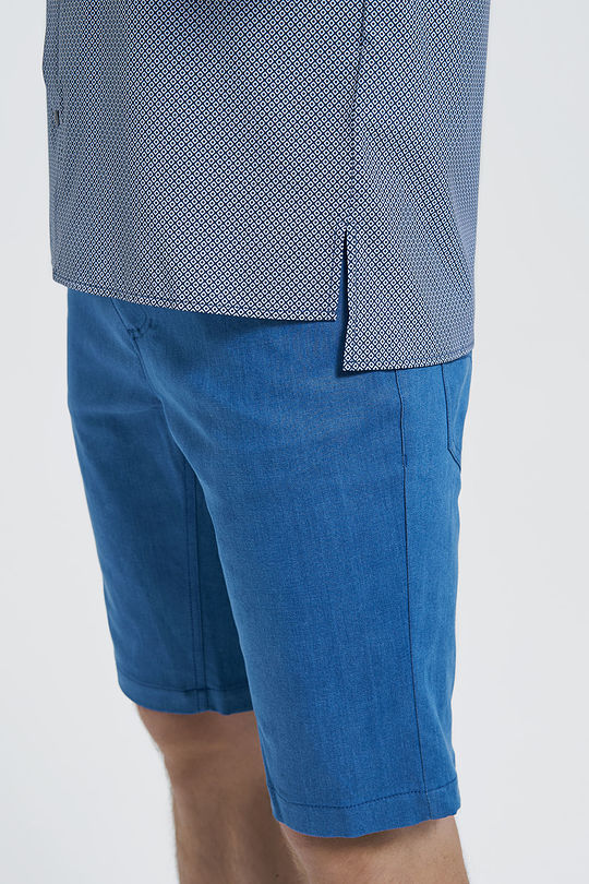 Wrinkle-free stretch woven short sleeves shirt 4 | WHITE | Audimas