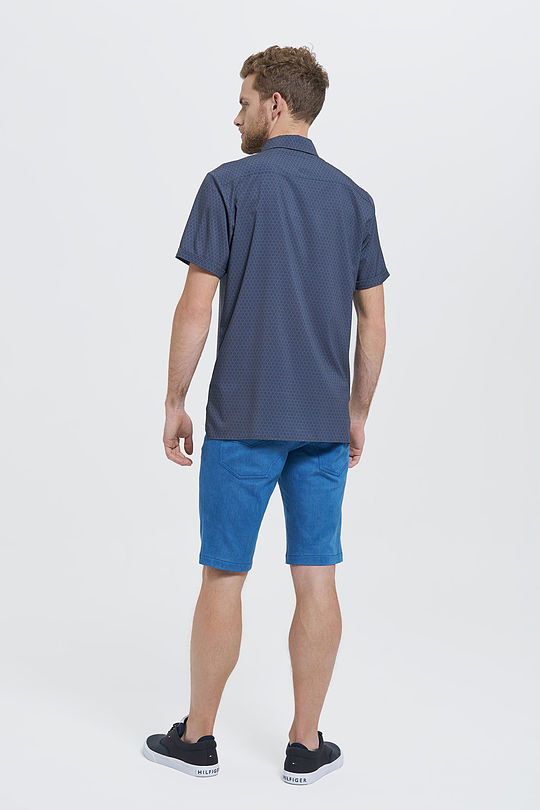 Wrinkle-free stretch woven short sleeves shirt 6 | BLUE | Audimas