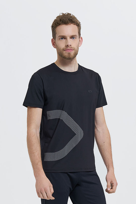 Functional tee 1 | BLACK PRINTED | Audimas