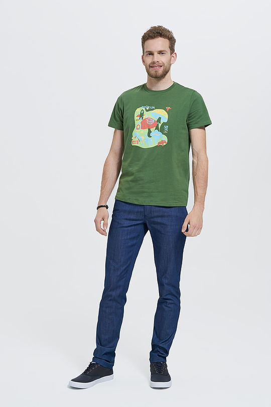 Cotton tee SURINK LIETUVĄ 4 | GREEN/ KHAKI / LIME GREEN | Audimas