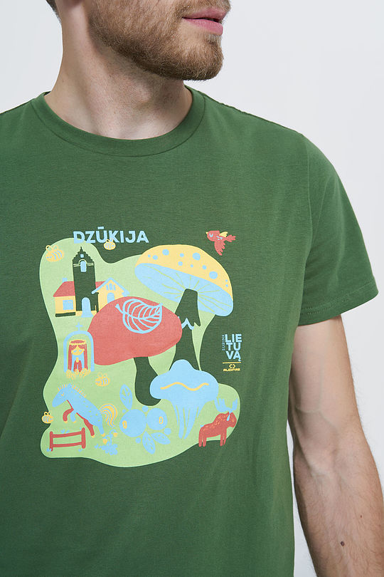 Cotton tee SURINK LIETUVĄ 3 | GREEN/ KHAKI / LIME GREEN | Audimas