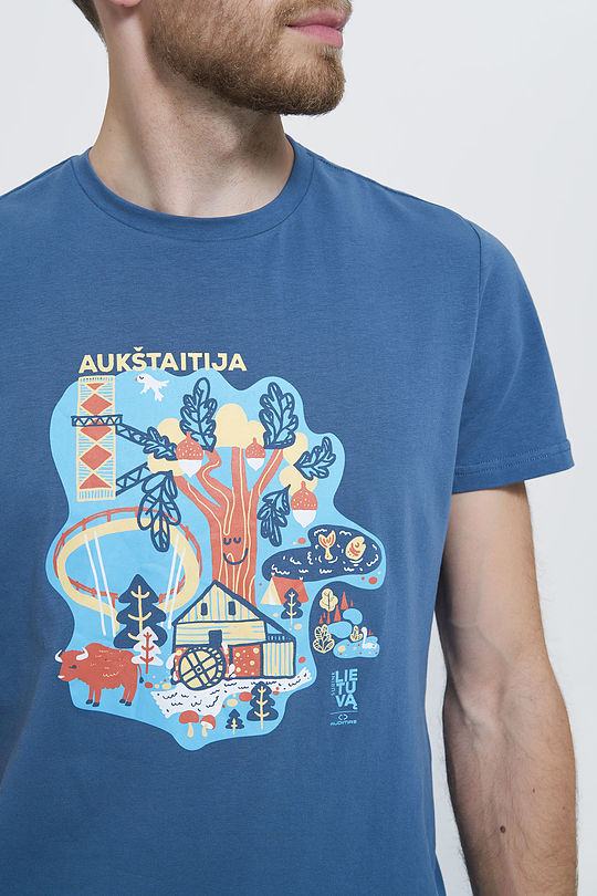 Cotton tee SURINK LIETUVĄ 3 | BLUE | Audimas