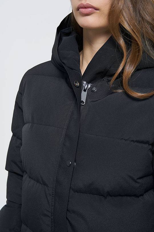 Long water repellent down jacket 3 | BLACK | Audimas