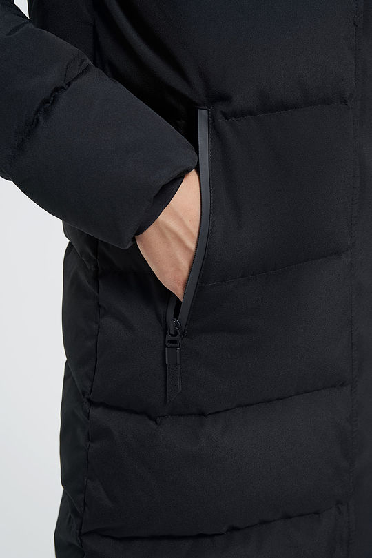 Long water repellent down jacket 4 | BLACK | Audimas
