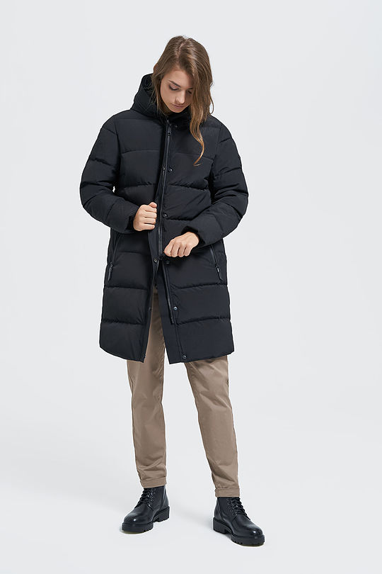 Long water repellent down jacket 5 | BLACK | Audimas