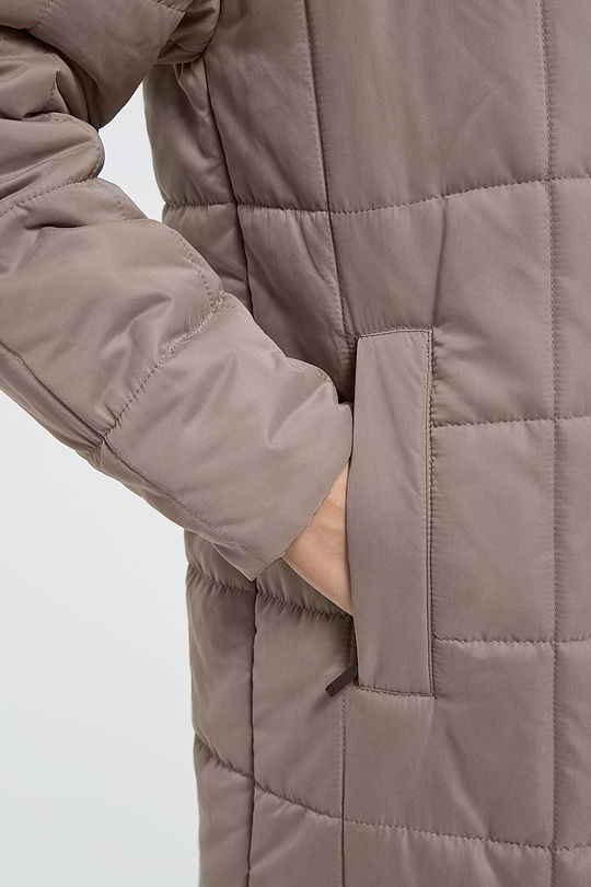 Long Thermore insulated jacket 5 | BROWN/BORDEAUX | Audimas