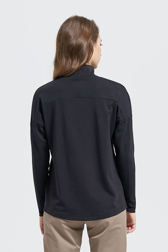 Modal jersey long sleeve top 2 | BLACK | Audimas