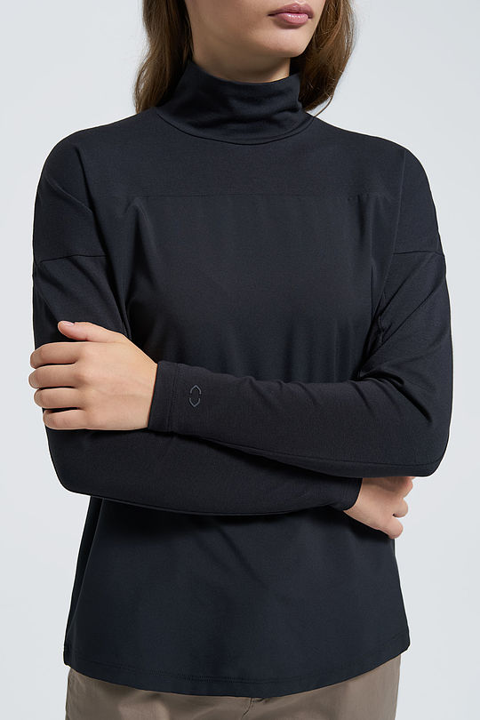 Modal jersey long sleeve top 3 | BLACK | Audimas