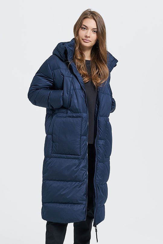 Lightweight puffer long down coat 1 | BLUE | Audimas