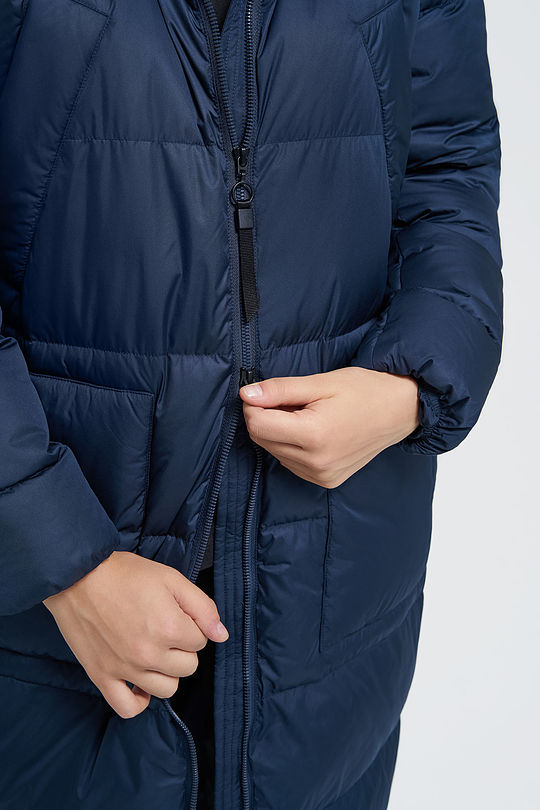 Lightweight puffer long down coat 5 | BLUE | Audimas