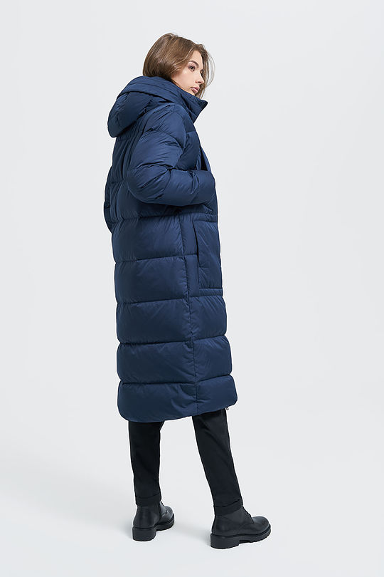 Lightweight puffer long down coat 8 | BLUE | Audimas