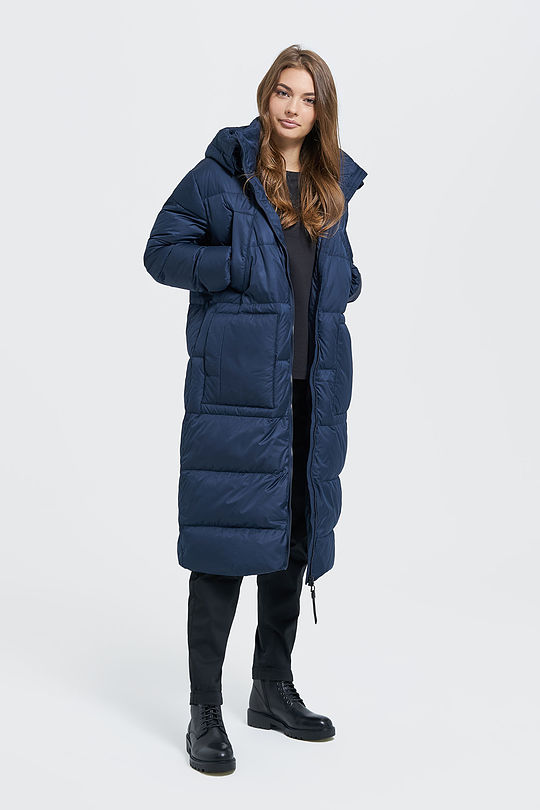 Lightweight puffer long down coat 7 | BLUE | Audimas