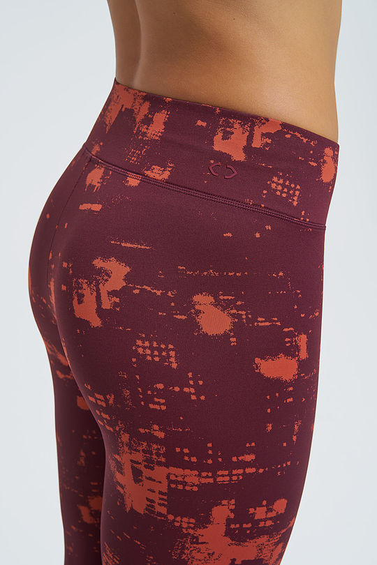 Printed functional tights 3 | BROWN/BORDEAUX | Audimas
