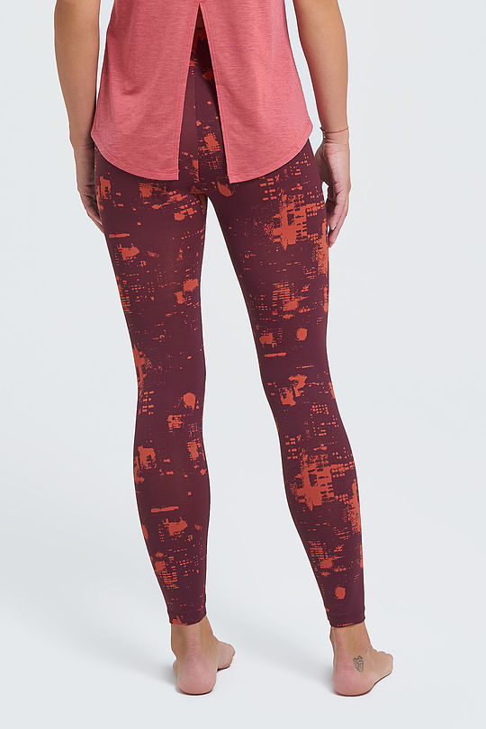 Printed functional tights 2 | BROWN/BORDEAUX | Audimas