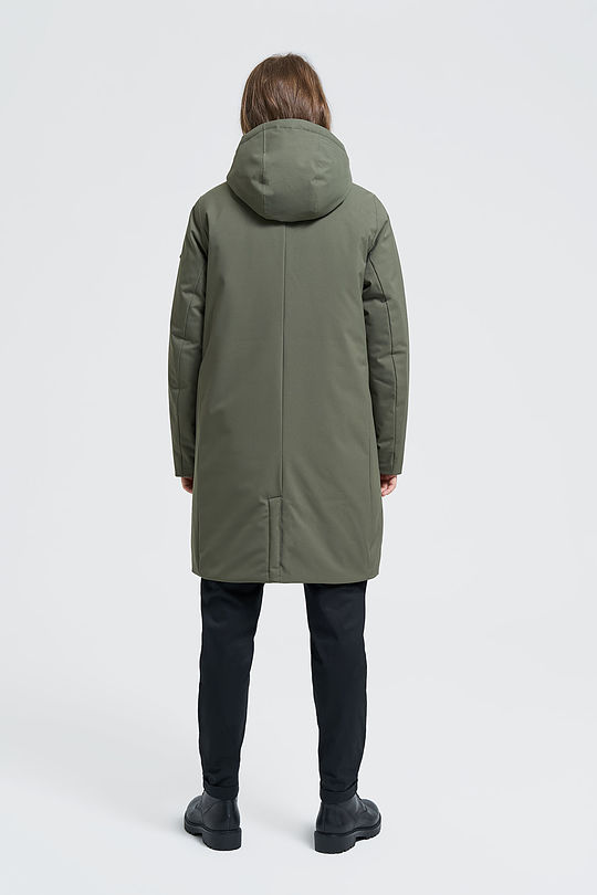 Long water resistant Thermore insulated parka 8 | GREEN/ KHAKI / LIME GREEN | Audimas