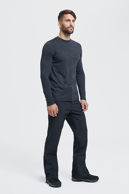 Fine merino wool long sleeve top 5 | GREY/MELANGE | Audimas