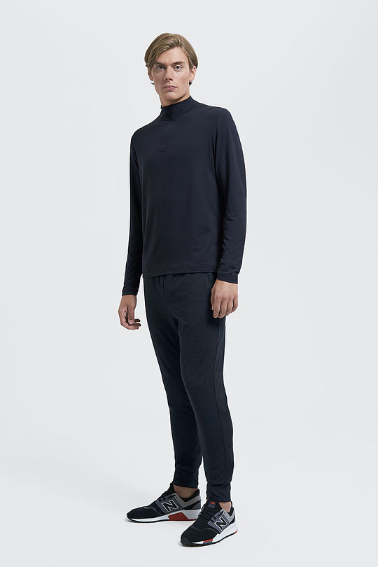 Light fleece short-zip jumper 5 | BLACK | Audimas