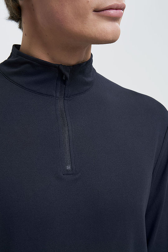 Light fleece short-zip jumper 3 | BLACK | Audimas