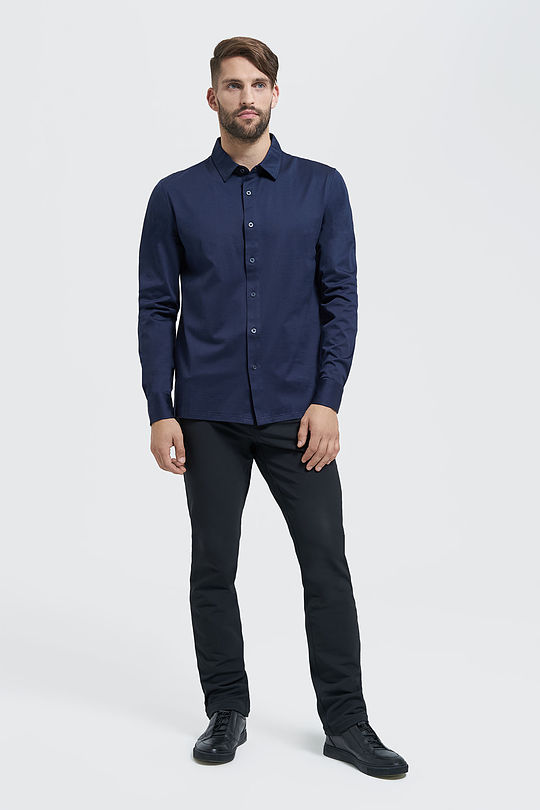 Mercerized cotton shirt 4 | BLUE | Audimas