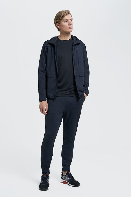 Soft surface regular fit sweatpants 4 | BLACK | Audimas