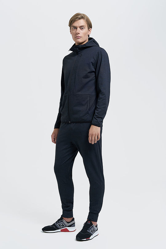 Soft surface regular fit sweatpants 5 | BLACK | Audimas