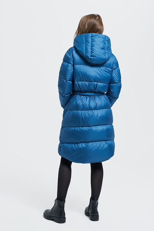 Lightweight puffer long down jacket 6 | BLUE | Audimas