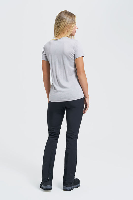 Fine merino wool short sleeve top 6 | GREY/MELANGE | Audimas