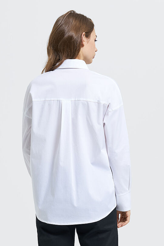 Stretch cotton shirt 2 | WHITE | Audimas