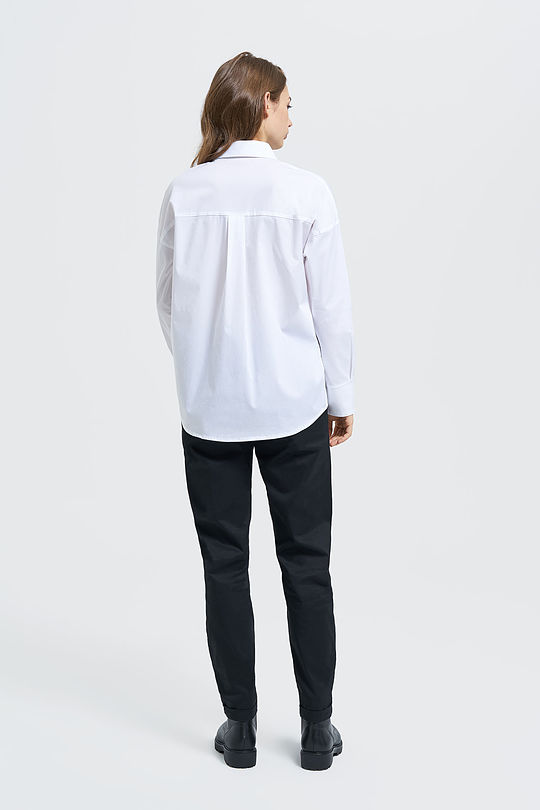 Stretch cotton shirt 7 | WHITE | Audimas