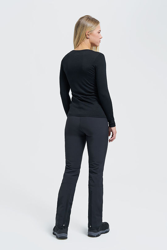 Fine merino wool long sleeve top 6 | BLACK | Audimas