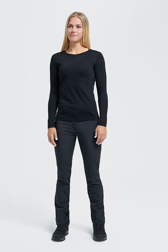 Fine merino wool long sleeve top 5 | BLACK | Audimas