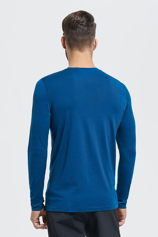 Fine merino wool long sleeve top 2 | BLUE | Audimas