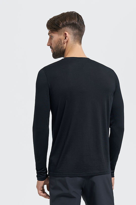 Fine merino wool long sleeve top 2 | BLACK | Audimas