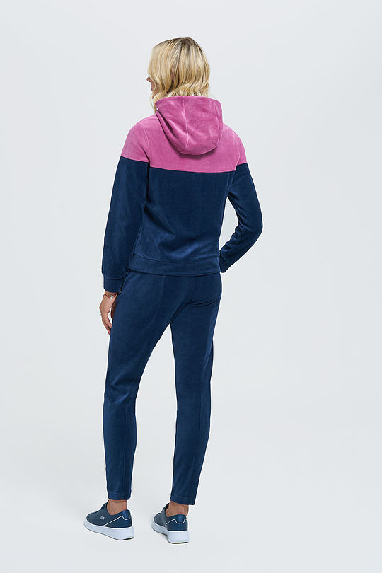 Cotton velour zip-through hoodie 7 | RED/PINK | Audimas