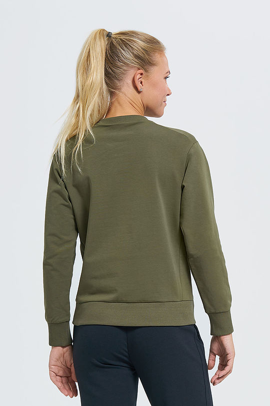 Cotton terry sweatshirt 2 | GREEN/ KHAKI / LIME GREEN | Audimas