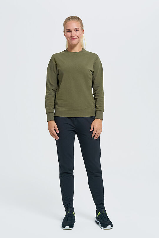 Cotton terry sweatshirt 5 | GREEN/ KHAKI / LIME GREEN | Audimas