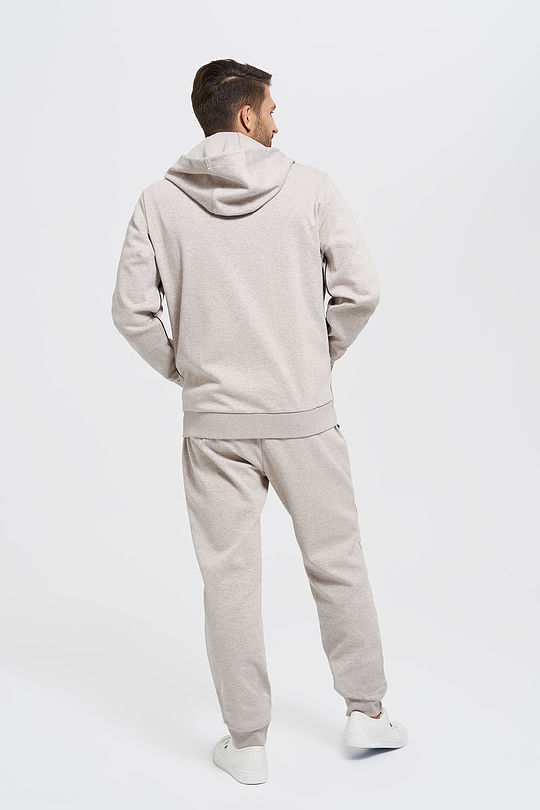 Pique cotton zip-through hoodie 6 | GREY/MELANGE | Audimas