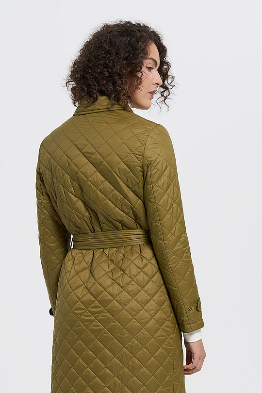 Long Thermore insulated coat 2 | GREEN/ KHAKI / LIME GREEN | Audimas