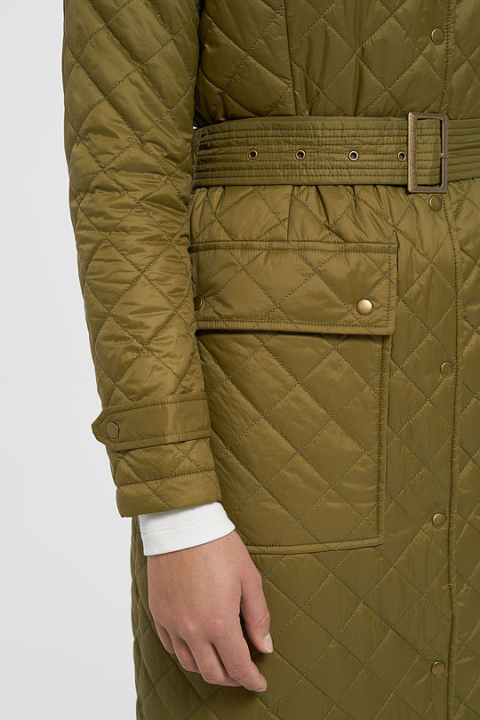 Long Thermore insulated coat 4 | GREEN/ KHAKI / LIME GREEN | Audimas