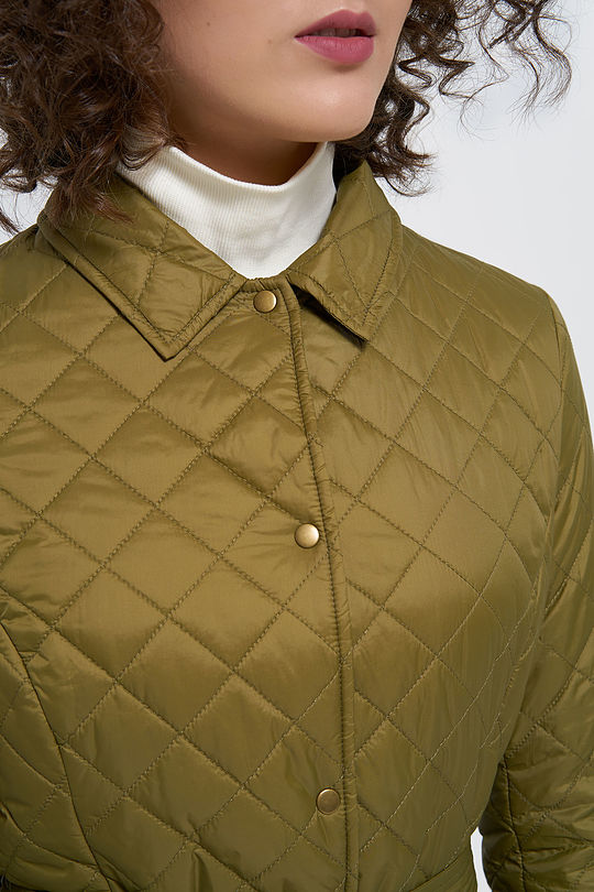 Long Thermore insulated coat 3 | GREEN/ KHAKI / LIME GREEN | Audimas