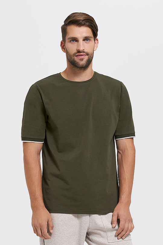 Cotton tee 1 | GREEN/ KHAKI / LIME GREEN | Audimas