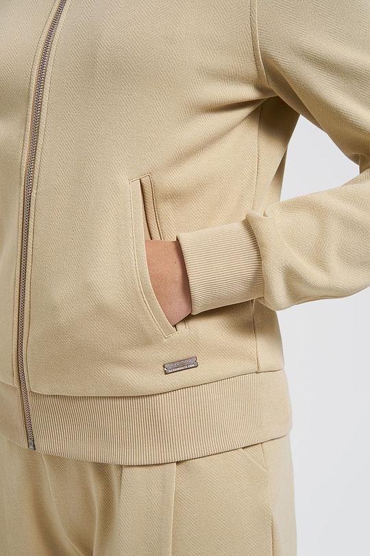 Cotton zip-through bomber sweatshirt 3 | YELLOW/ORANGE | Audimas