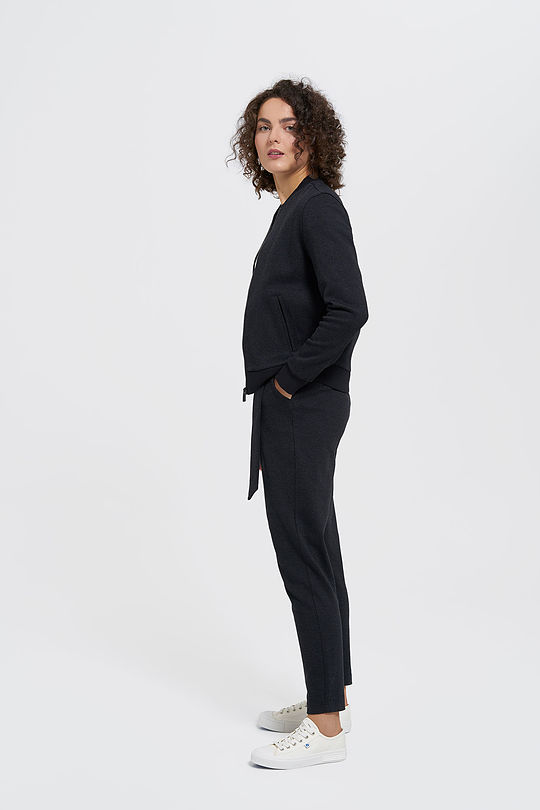 High waist belted pants 6 | BLACK | Audimas