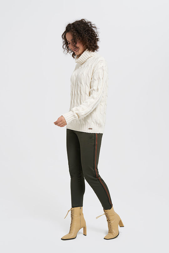 Chunky knit sweater with wool 4 | WHITE | Audimas
