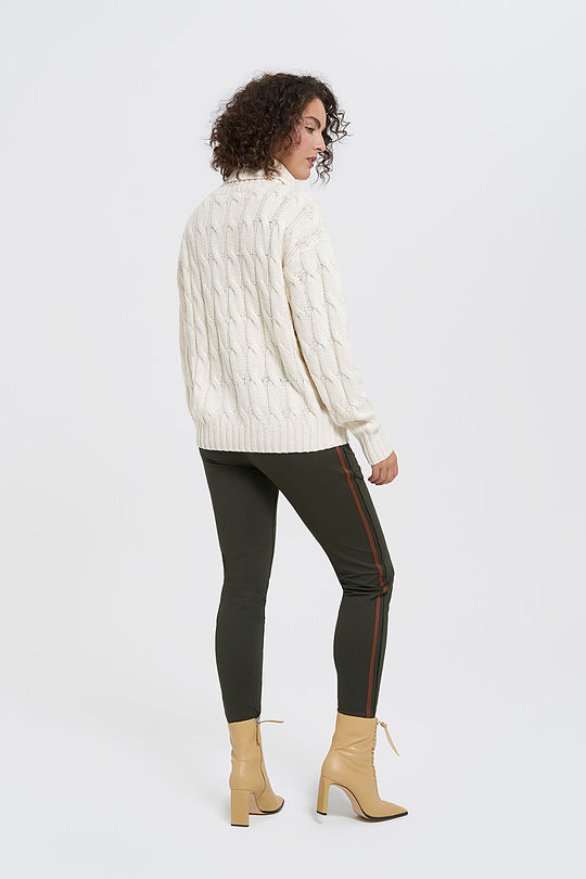 Chunky knit sweater with wool 6 | WHITE | Audimas