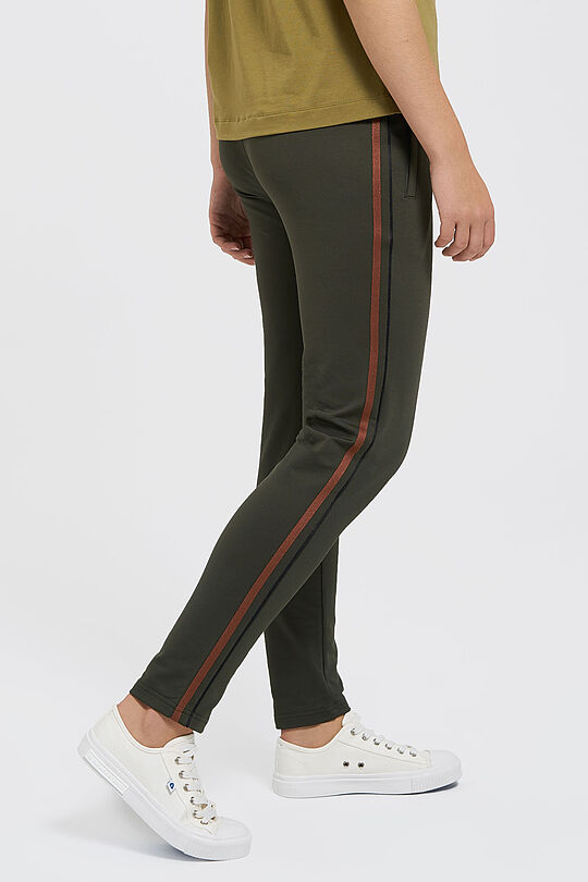 Sweatpants with side-stripe detail 2 | GREEN/ KHAKI / LIME GREEN | Audimas